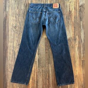 Levi’s 514 Slim Straight Jeans Mens 33 x 32 Dark Wash Blue Denim